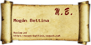 Mogán Bettina névjegykártya